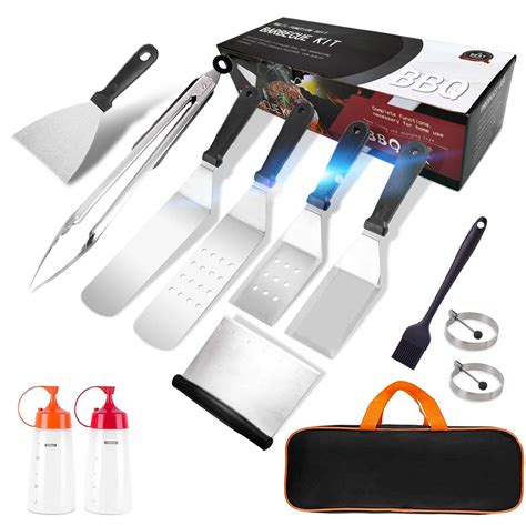 Buy MARLBSIDE Flat Top Griddle Accessories Set,12 Pieces Grill Spatula ...