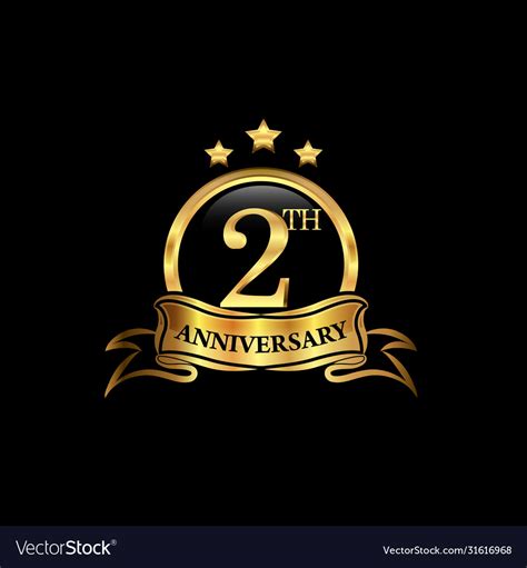 2 year anniversary celebration anniversary Vector Image