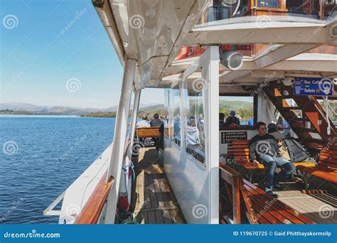 Tourists Enjoying Boat Cruise at Lake Windermere from Bowness-on ...