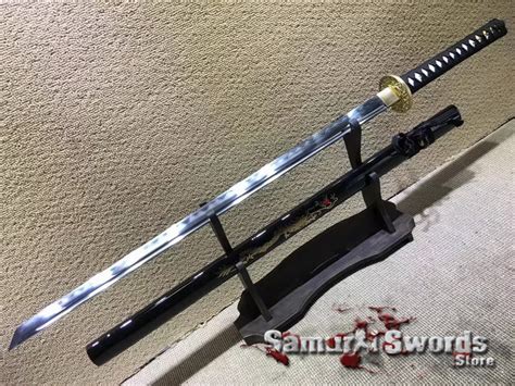 Real Ninjato Sword for Sale With Gold Dragon Inscription Saya, Full ...