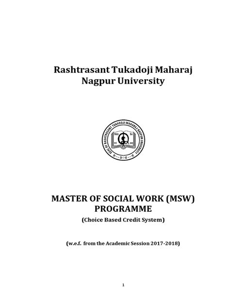 MSW Revised Syllabus | PDF | Thesis | Social Work