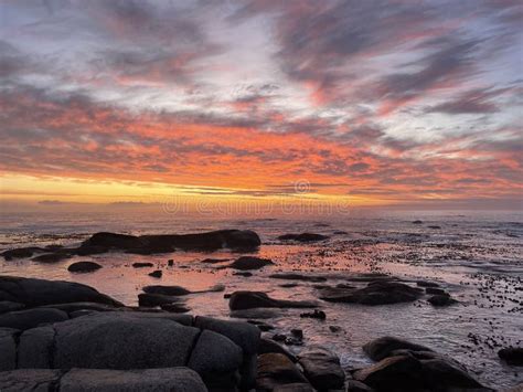 Sunset Clifton Beach Cape Town South Africa Stock Image - Image of ...