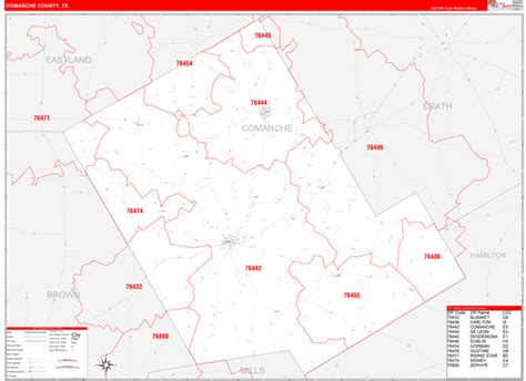 Wall Maps of Comanche County Texas - marketmaps.com