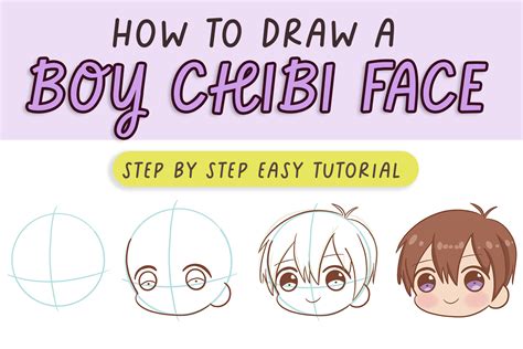 How to Draw a Boy Chibi Face - Draw Cartoon Style!