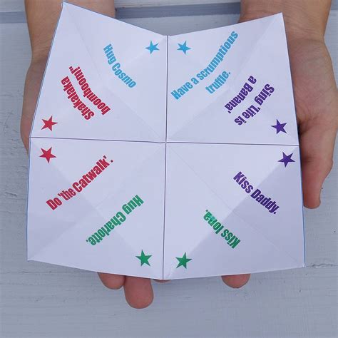 personalised paper fortune teller by daisyley designs ...