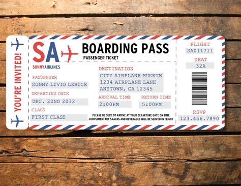 Plane Ticket Invitation Template Collection