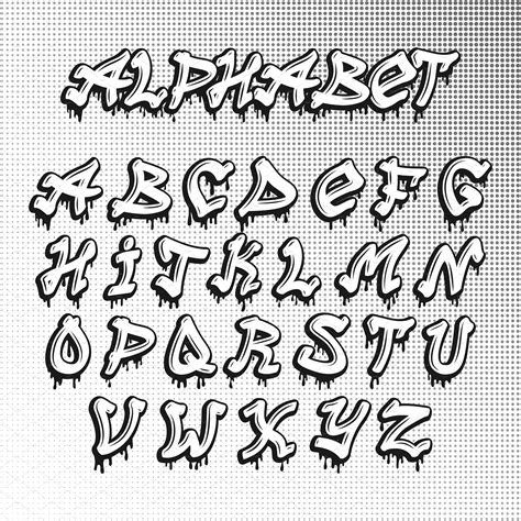 Cool Graffiti Fonts Alphabet