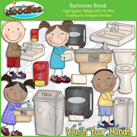 Bathroom Break Clip Art - Etsy