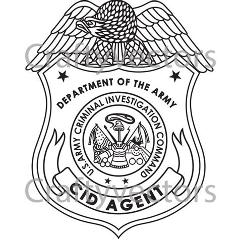 Army CID Badge Old Version Vector File - Etsy