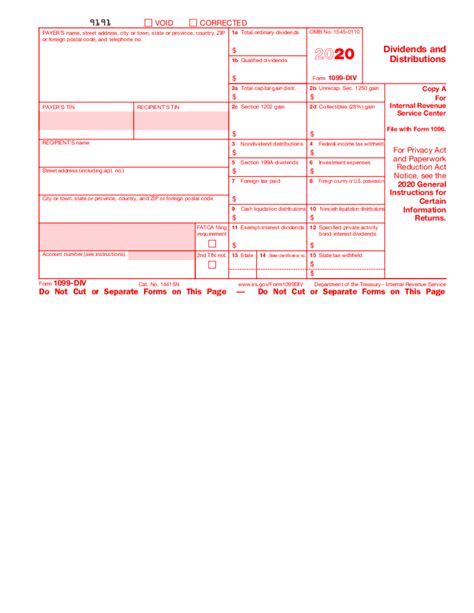 Our Editable Form For 1099-div Form Is Your Good Luck