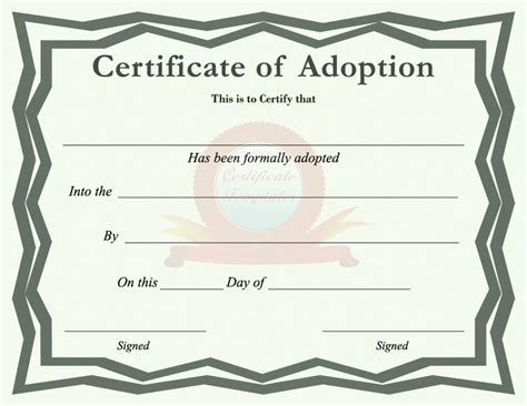 Free Certificate of Adoption - PDF | 5105KB | 1 Page(s)