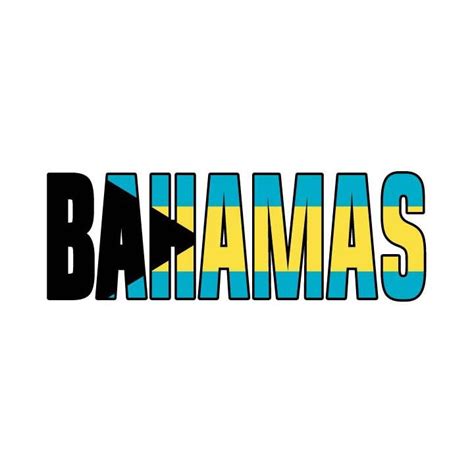 BAHAMAS Flag Word Art 1 Vector .eps .dxf .svg (Instant Download) - Etsy