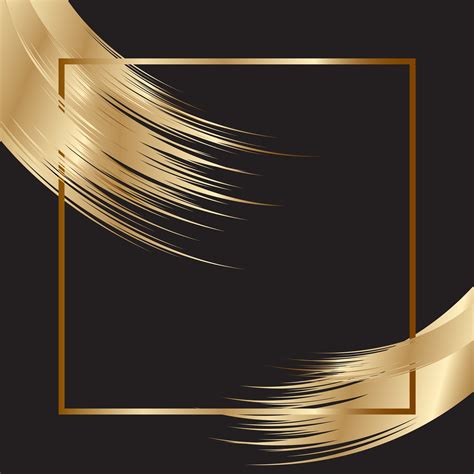 Download Elegant background with gold frame and brush strokes Vector ...