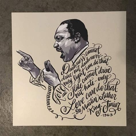 Dr. Martin Luther King Jr. Typographic Print - Hand-Drawn & Hand ...