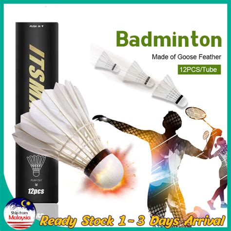 Badminton Shuttlecock 12pcs/tube Tournament Grade Goose Feather ...