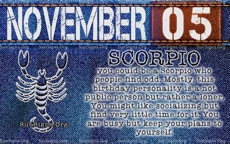 November 5 Zodiac Horoscope Birthday Personality - SunSigns.Org