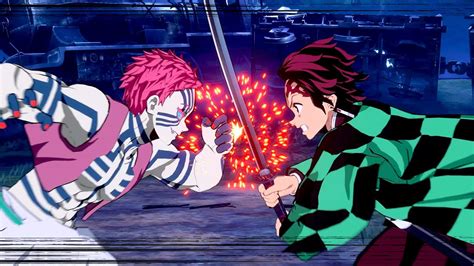 Demon Slayer - Akaza vs Tanjiro & Rengoku Gameplay - Hinokami ...