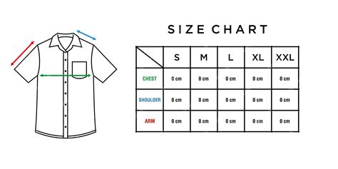 Premium Vector | Short sleeve shirt with button and collar sizing chart ...