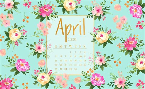 April 2022 Calendar Desktop Wallpaper