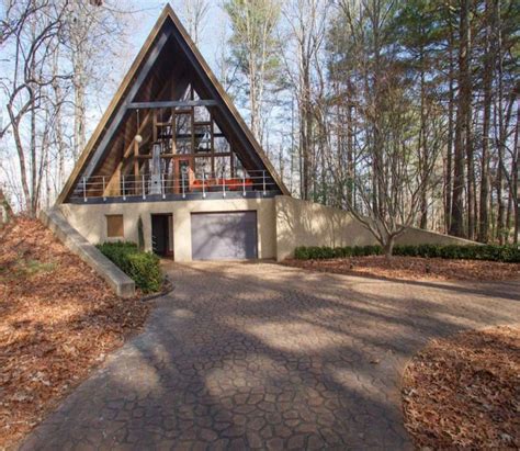 A frame cabin with Garage Base + Overhang Porch #AframeCabin | A frame ...