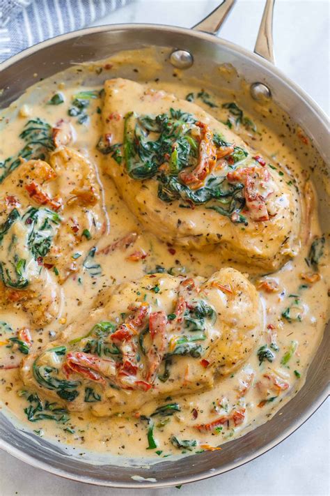 creamy chicken and spinach recipe - setkab.com