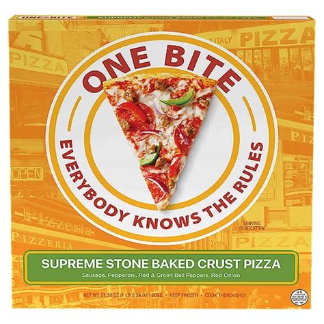 One Bite Frozen Supreme, Pizza