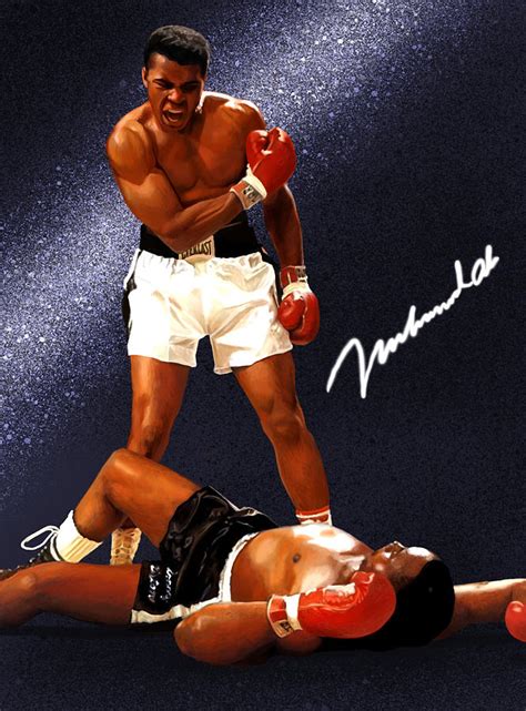 Muhammad Ali Knockout Sonny Liston Digital Art by Fortunata Belani - Pixels