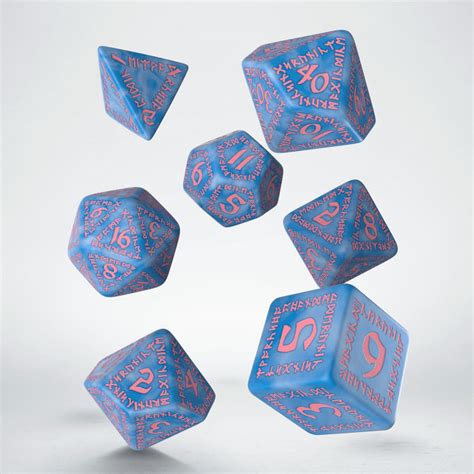 RUNIC GLACIER & PINK DICE SET - RUNIC - RPG SETS