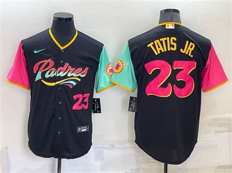 Padres 23 Fernando Tatis Jr. Black Nike 2022 City Connect Cool Base Jersey