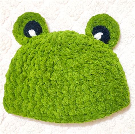 Easy Soft Plush Crochet Frog Baby Hat | AllFreeCrochet.com