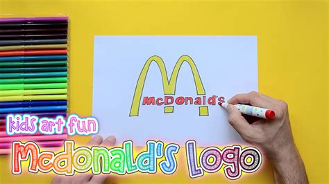 How to draw and color the McDonald's Golden Arches Logo | Art for kids ...