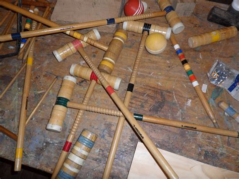 reclaimed crafts: croquet mallet heads repurposed as candlesticks