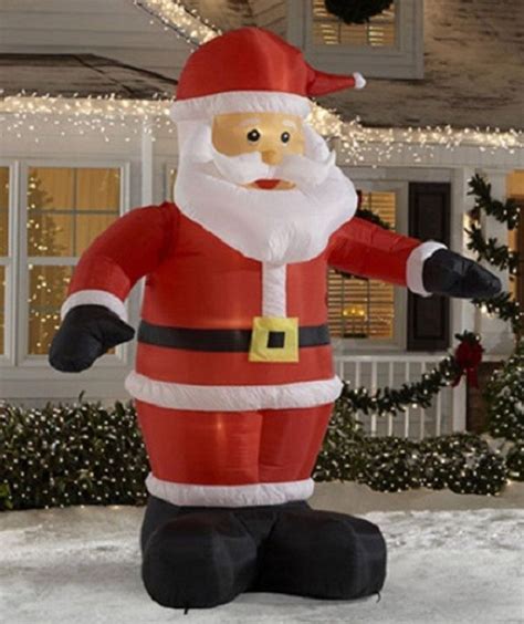 Christmas Inflatable LED Lighted 10 FT Tall Animated Waving Santa Claus ...