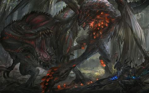 Free download Wallpaper of Video Game Deviljho Monster Hunter World ...