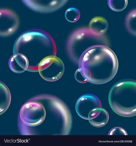 Bubbles pattern liquid soap float foam water Vector Image