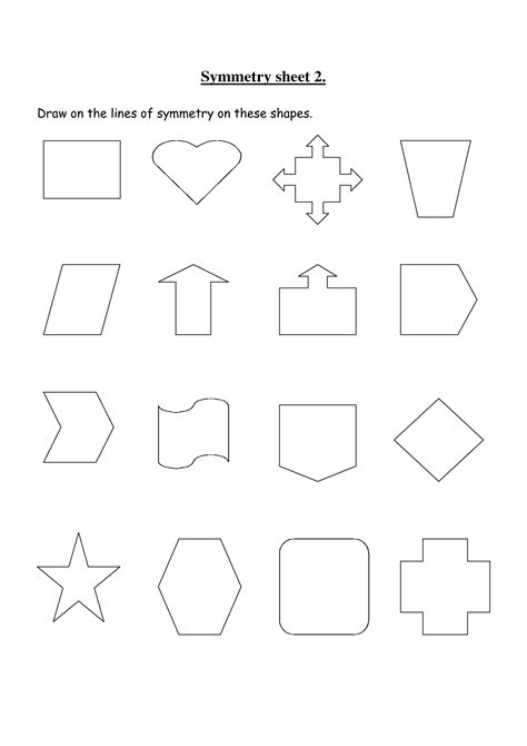 Symmetry Drawing Worksheets