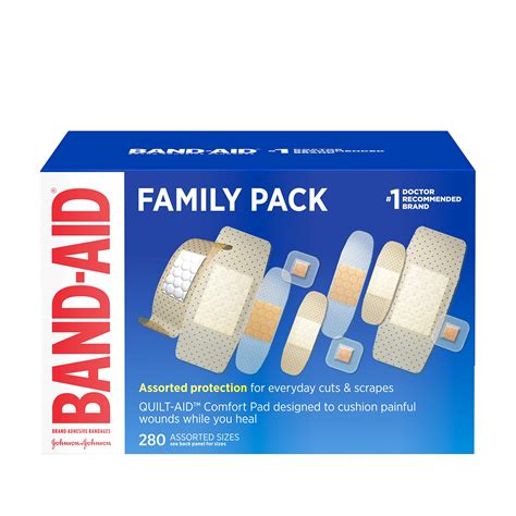 Buy Band-Aid Brand Adhesive Bandages Family Variety Pack, Sheer & Clear ...