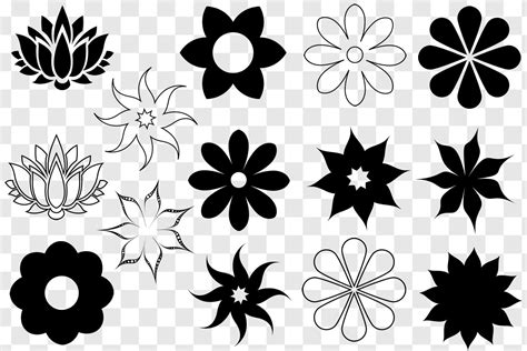 Flower SVG Bundle - Flower Clip Art - Flower Silhouette Cut Files By ...