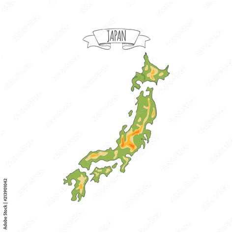 Geographical Map Of Japan Mountains