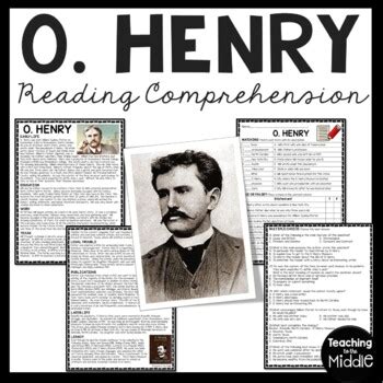 O. Henry Biography Reading Comprehension Worksheet Gift of the Magi