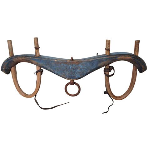 Oxen Yoke in Blue at 1stDibs