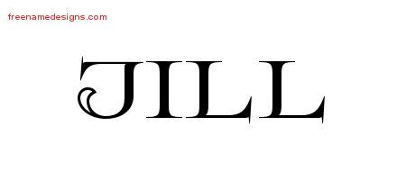 Flourishes Name Tattoo Designs Jill Printable - Free Name Designs