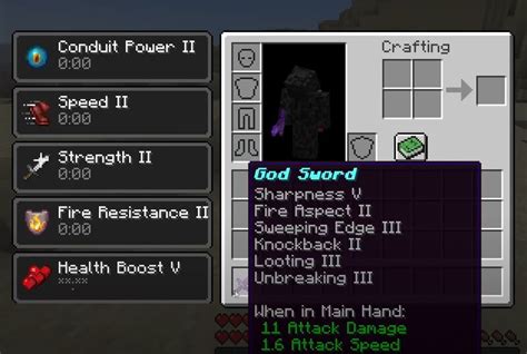 God Sword Datapack (1.18.x) Minecraft Data Pack