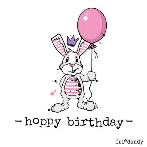 Hoppy Birthday Happy Birthday Bunny Rabbit Card - Etsy