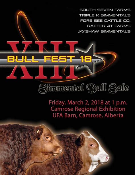 Bull Fest Simmental Bull Sale 2018 by Bohrson Marketing Services Ltd ...