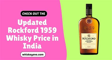 [November] Rockford 1959 Whisky Price in India 2024 | Check Out List ...