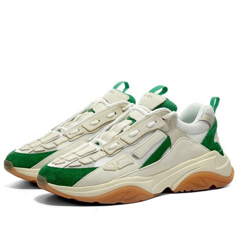 AMIRI Bone Runner Tennis Green Suede | END. (UK)