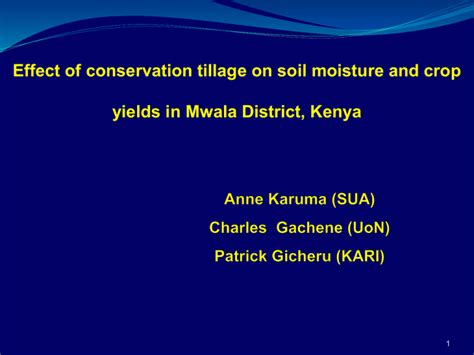 Effect of conservation tillage on soil moisture and crop yields in