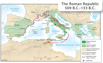 Answered: Summarive the Roman Republic map… | bartleby