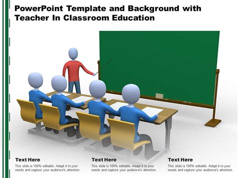 Powerpoint Template And Background With Teacher In Classroom Education ...